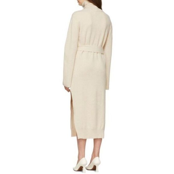 NWOT Nanushka Canaan Sweater Off-White Wool Cashmere Blend Knit Mock Neck Dress - Picture 3 of 13